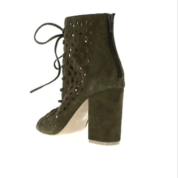 Steve Madden Olive Suede Ankle Boots - Picture 4 of 8